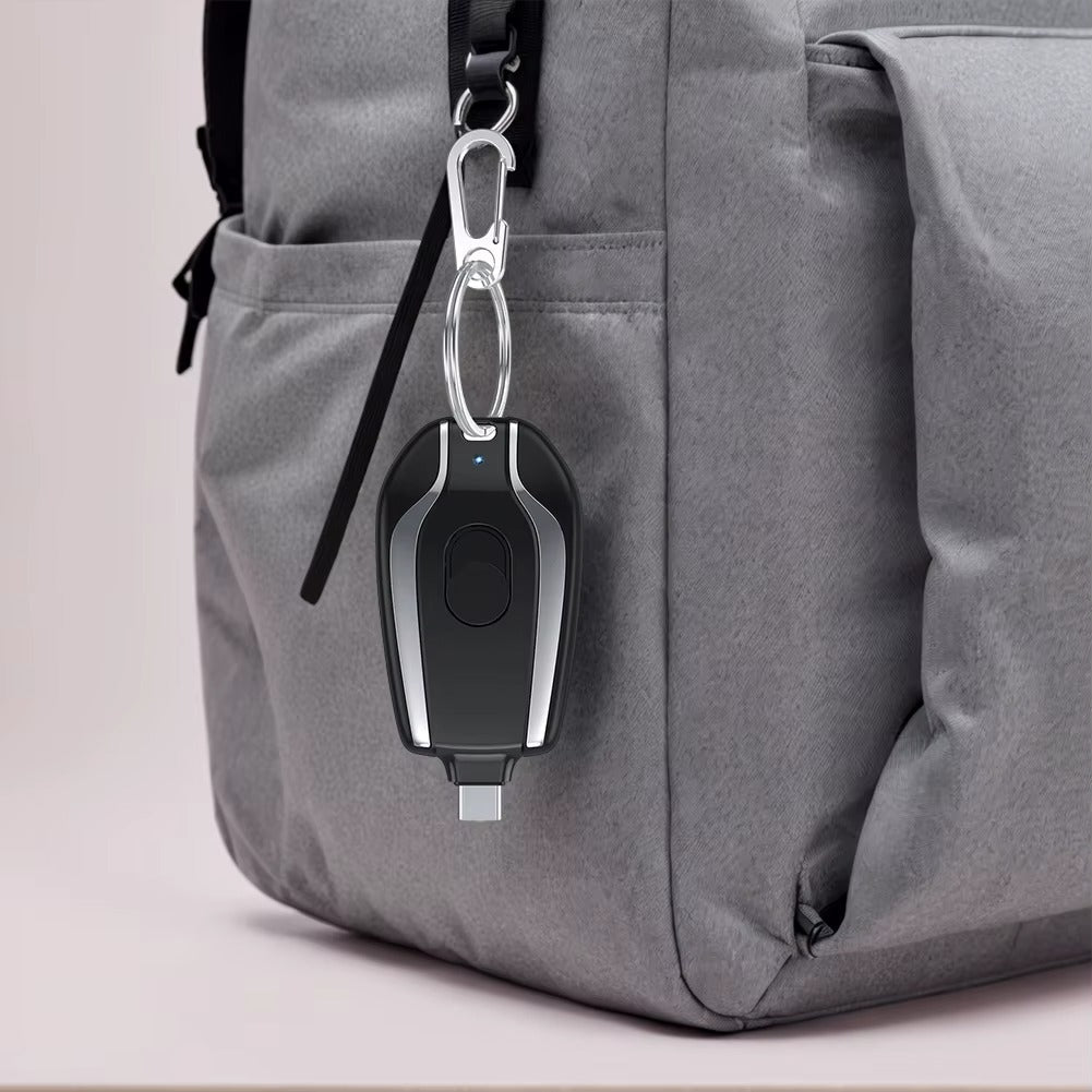 Mini Cargador Portatil Llavero Lightning y USB-C