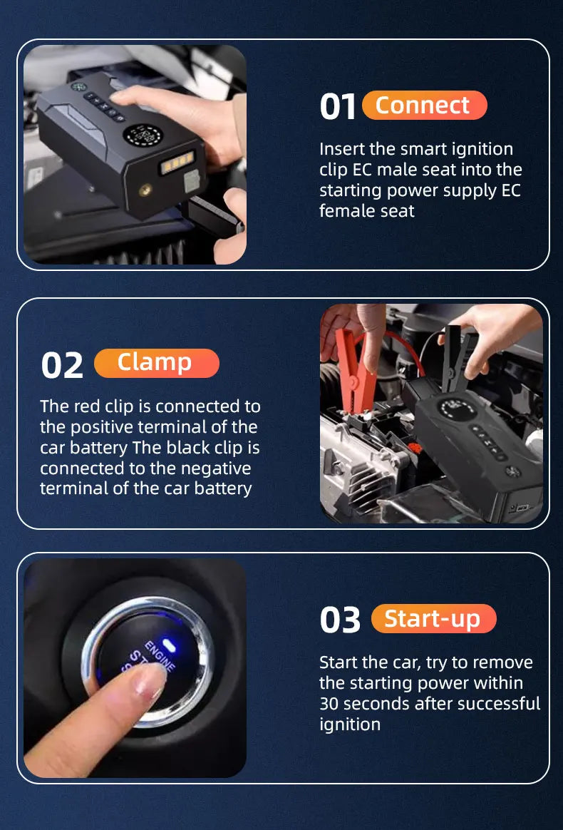 Arrancador 2000A con Inflador Portátil