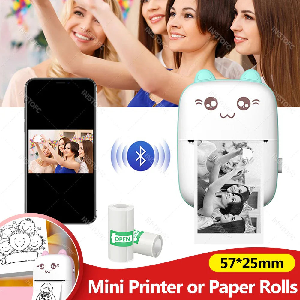 Mini Impresora Térmica Bluetooth (58mm/57mm)