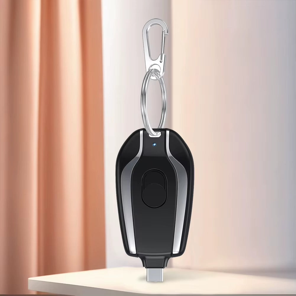 Mini Cargador Portatil Llavero Lightning y USB-C